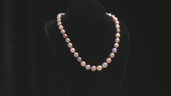 Genusis™ Multi Color Cultured Freshwater Pearl Rhodium Over Sterling Silver 20 Inch Necklace Video Thumbnail