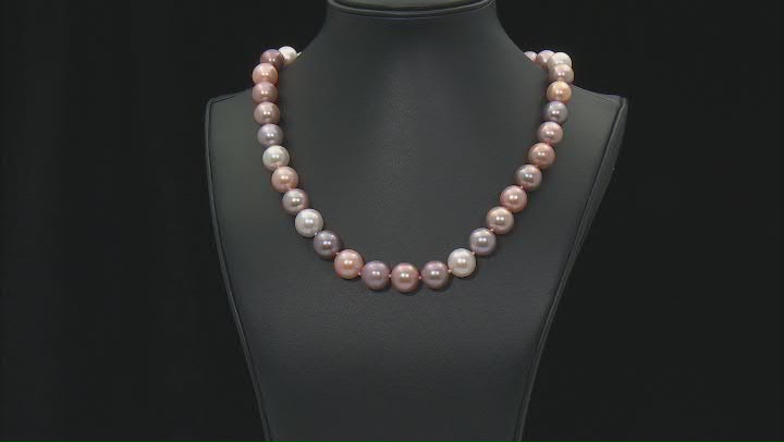 Genusis™ Multi-Color Cultured Freshwater Pearl Rhodium Over Sterling Silver 20" Necklace Video Thumbnail