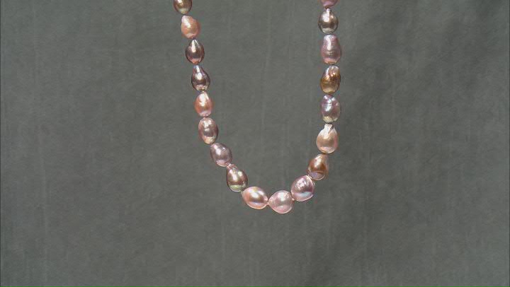 Genusis™ Multicolor Cultured Freshwater Pearl Rhodium Over Sterling Silver Necklace Video Thumbnail