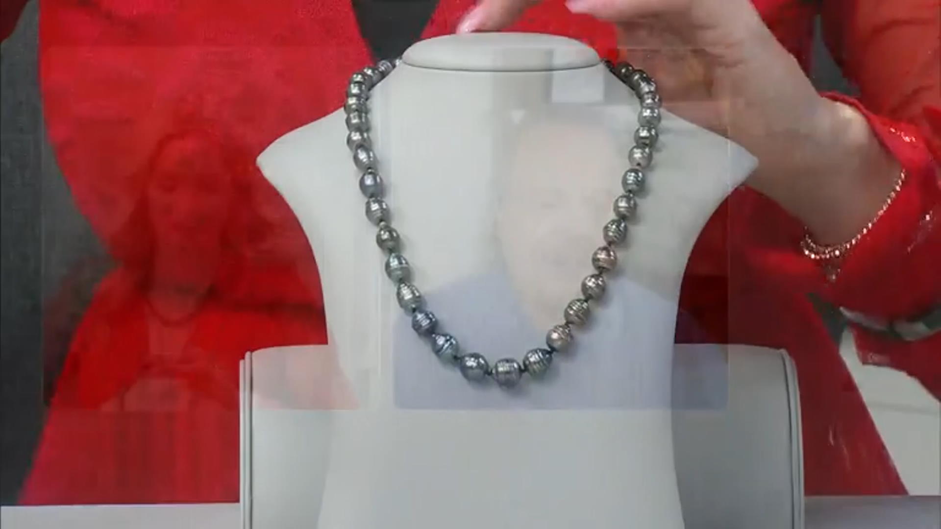 Black Cultured Tahitian Pearl 14k White Gold Strand Necklace Video Thumbnail