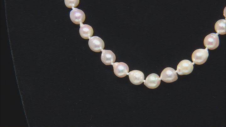 Candlelight Cultured Japanese Akoya Pearl 14k Yellow Gold Necklace Video Thumbnail