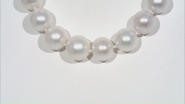 White Cultured Freshwater Pearl Rhodium Over Sterling Silver 20" Necklace Video Thumbnail