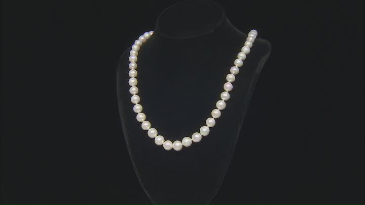Genusis™ White Cultured Freshwater Pearl Rhodium Over Sterling Silver 24" Necklace Video Thumbnail