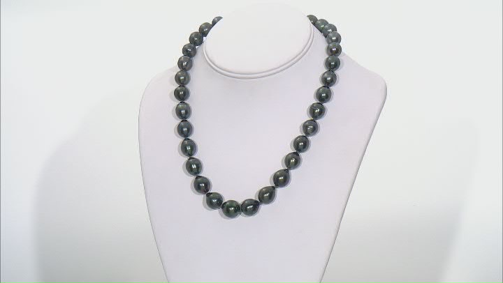 Cultured Gambier Tahitian Pearl Rhodium Over Sterling Silver 18" Necklace Video Thumbnail