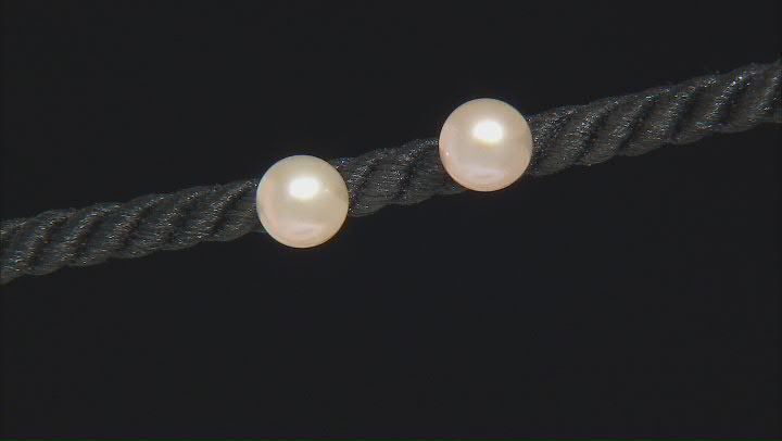 Pink Cultured Freshwater Pearl 14k Yellow Gold Stud Earrings Video Thumbnail