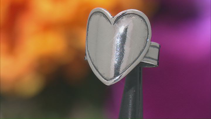 Sterling Silver Center Heart Ring Video Thumbnail