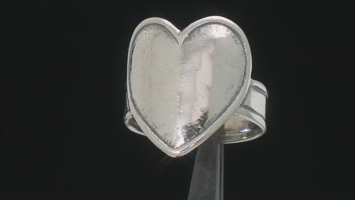 Sterling Silver Center Heart Ring Video Thumbnail