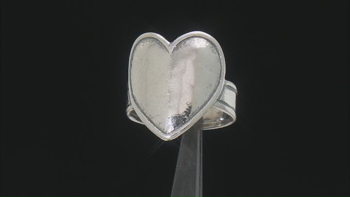 Sterling Silver Center Heart Ring Video Thumbnail