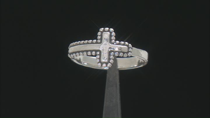 Sterling Silver Cross Ring Video Thumbnail