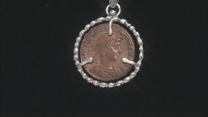Sterling Silver Constantine Coin Pendant With Chain Video Thumbnail