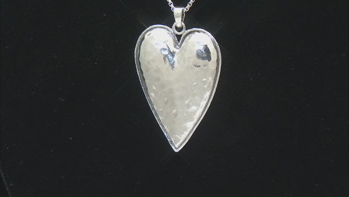 Sterling Silver Heart Pendant With Chain Video Thumbnail