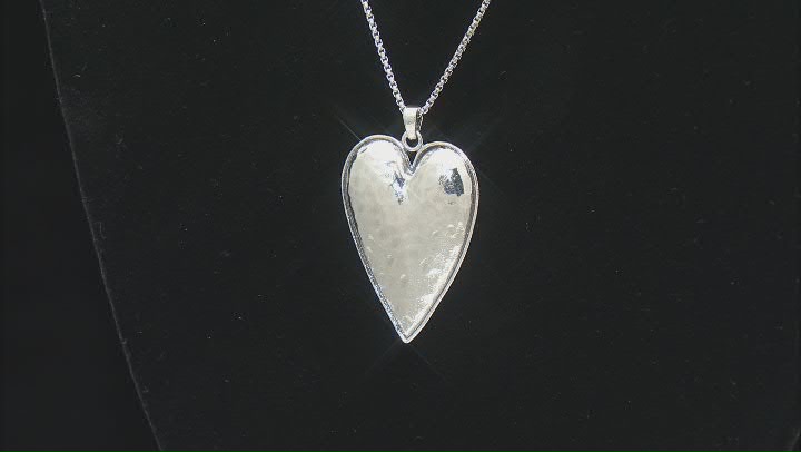 Sterling Silver Heart Pendant With Chain Video Thumbnail