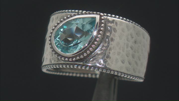 Sky Blue Topaz Sterling Silver Solitaire Ring 2.25ct Video Thumbnail