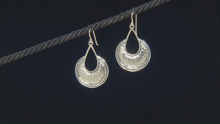 Sterling Silver Hammered Dangle Earrings Video Thumbnail