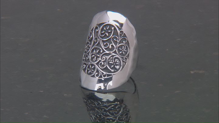 Sterling Silver Lace & Hammered Ring Video Thumbnail