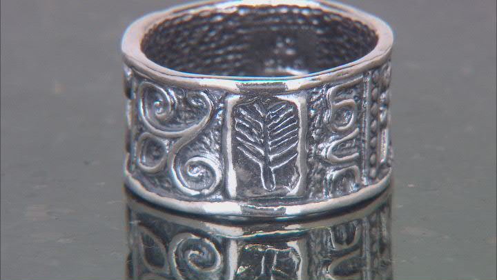 Sterling Silver Motif Band Ring Video Thumbnail