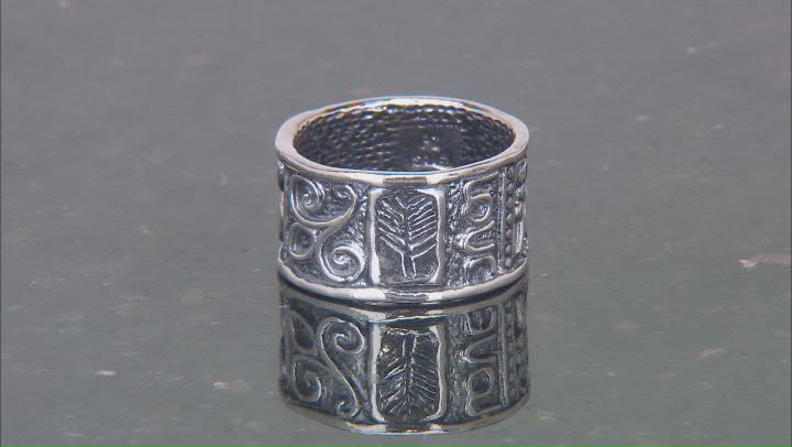 Sterling Silver Motif Band Ring Video Thumbnail