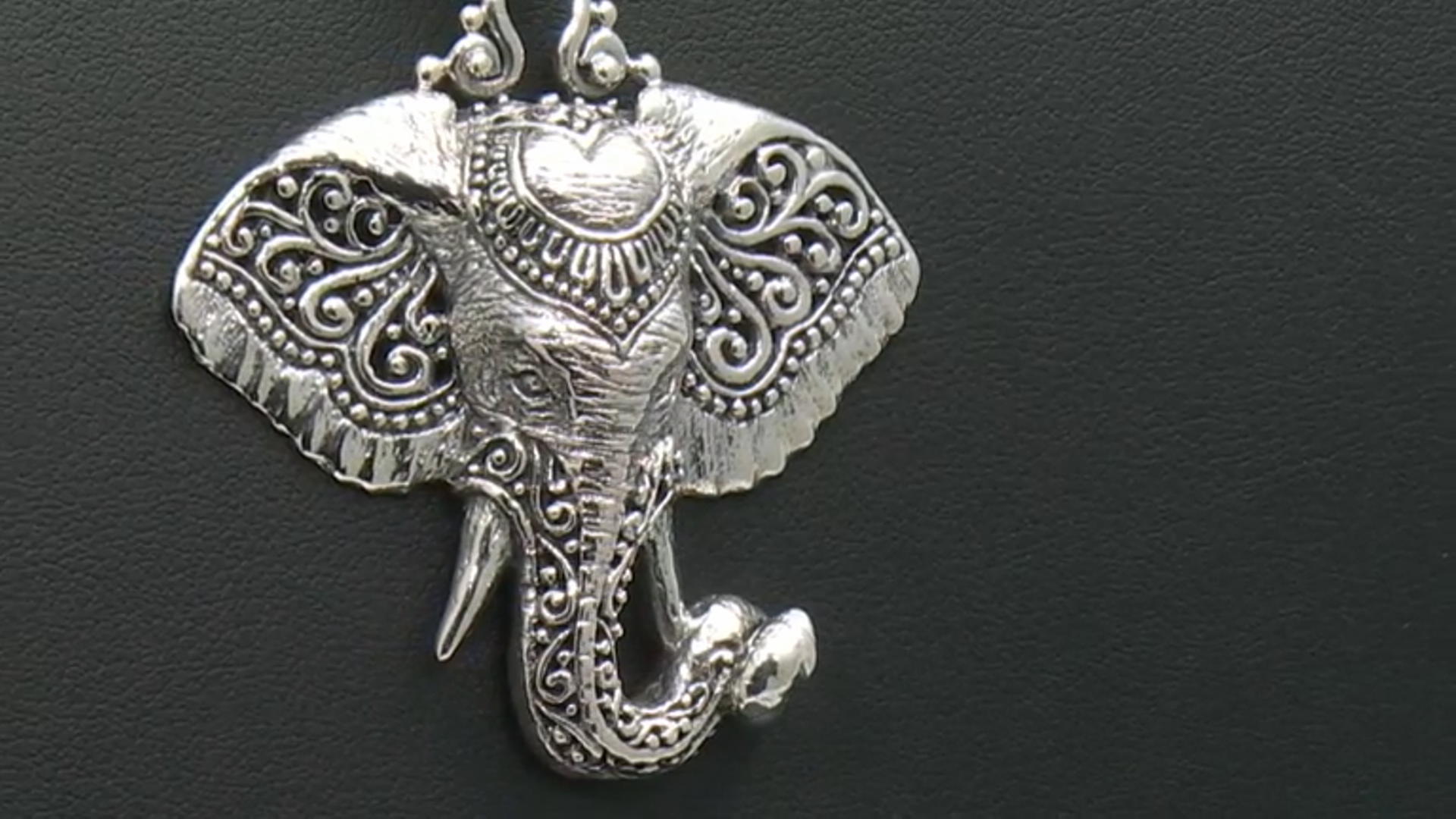 Sterling Silver Elephant Pendant Video Thumbnail