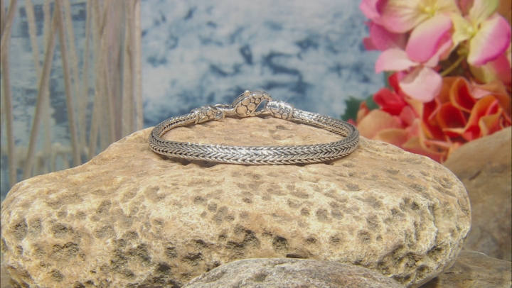 Sterling Silver Bali Snake Chain Bracelet Video Thumbnail