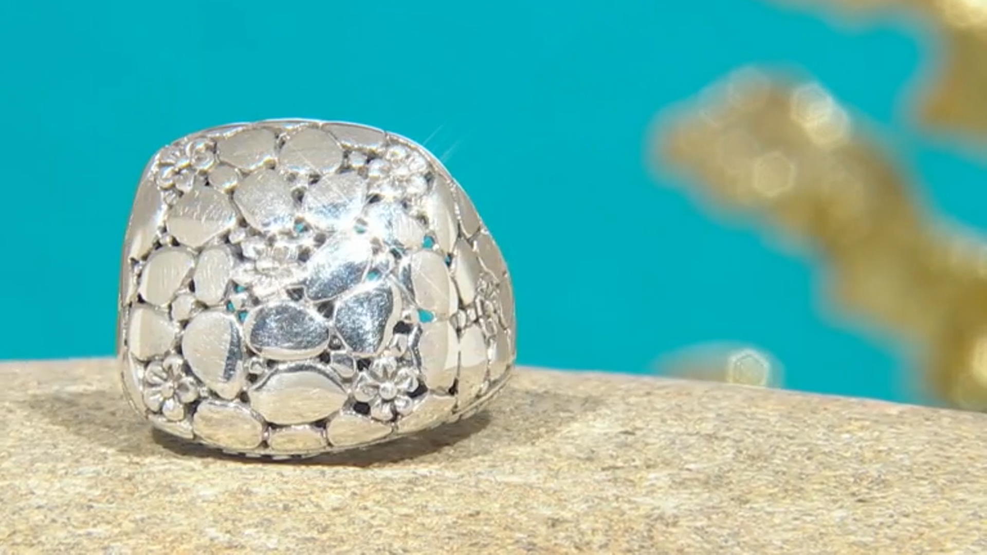 Sterling Silver Floral Ring Video Thumbnail