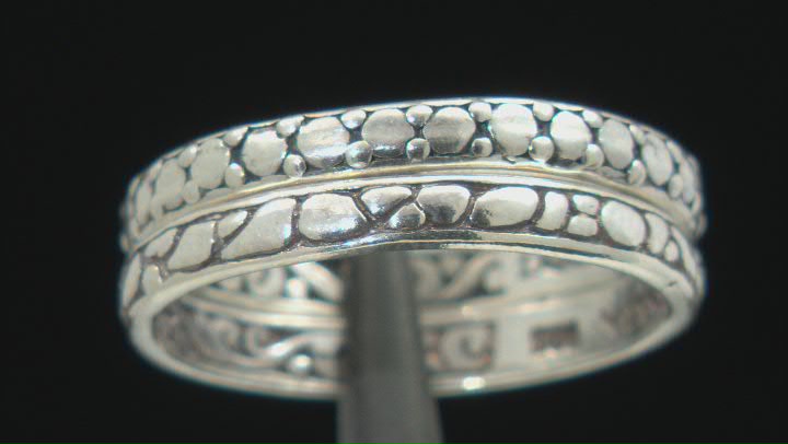 Sterling Silver Band Ring Set Of Two Video Thumbnail