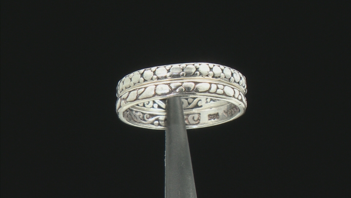 Sterling Silver Band Ring Set Of Two Video Thumbnail