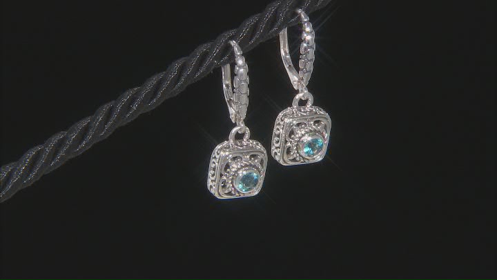 Blue Topaz Sterling Silver Earrings 0.22ctw
