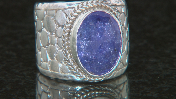 Tanzanite Sterling Silver Solitaire Ring 4.46ctw Video Thumbnail