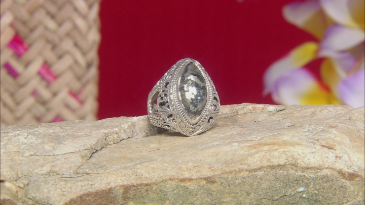 Apache Gold Sterling Silver Solitaire Ring Video Thumbnail