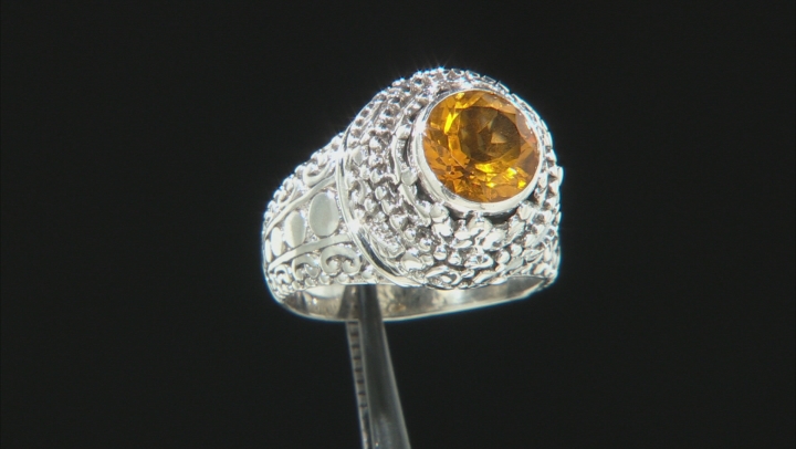 Yellow Citrine Sterling Silver Ring 1.51ct Video Thumbnail