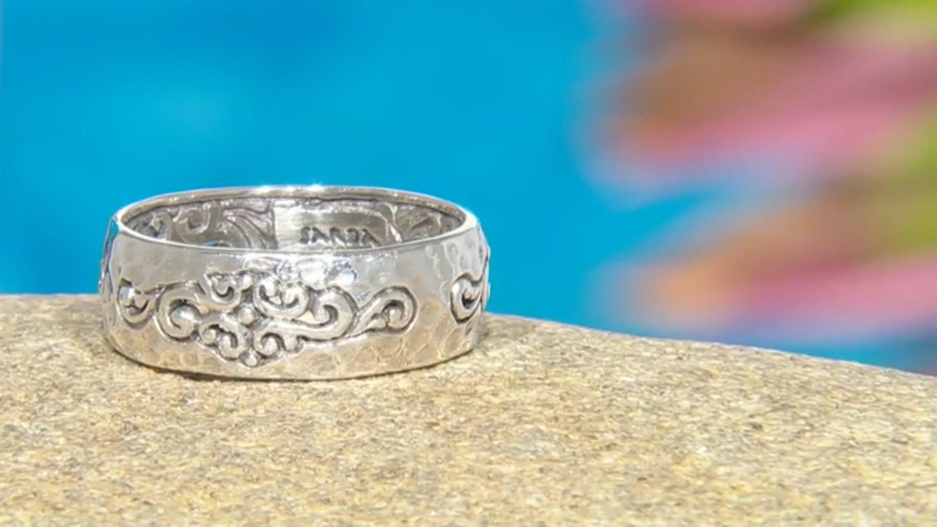Sterling Silver "Reflection In A Mirror" Eternity Band Ring Video Thumbnail