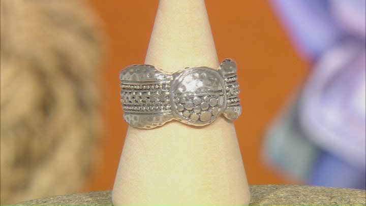 Sterling Silver Bamboo and Hammered Ring Video Thumbnail