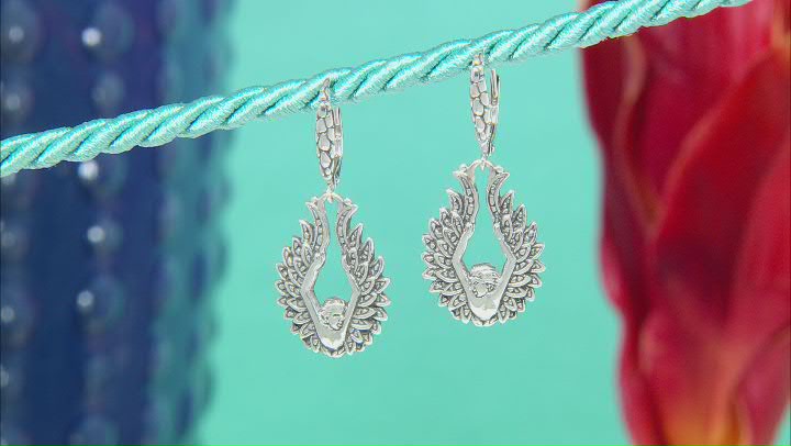 Silver "Help Through All Troubles" Earrings Video Thumbnail