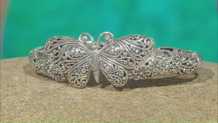 Sterling Silver "Into the Wind" Butterfly Cuff Bracelet