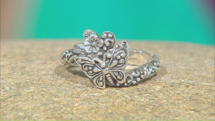 Sterling Silver "Into the Wind" Butterfly Ring