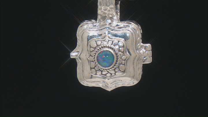 Australian Opal Triplet Silver Enhancer Pendant .43ct Video Thumbnail