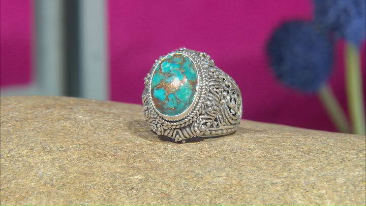 Blue Mohave Turquoise Silver Ring