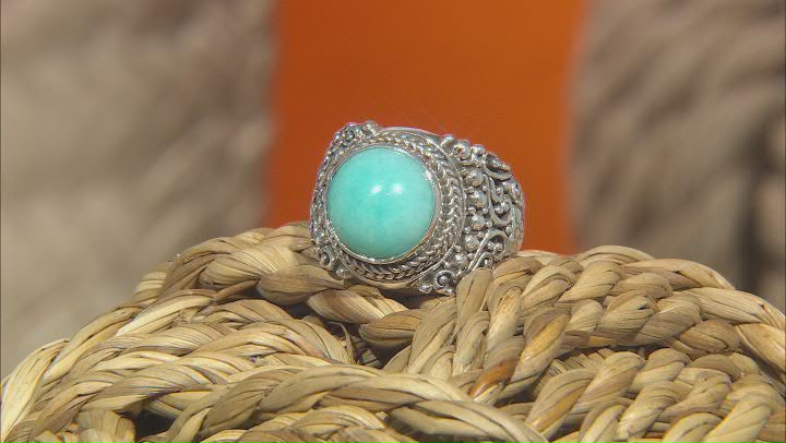 Blue Amazonite Silver Ring Video Thumbnail