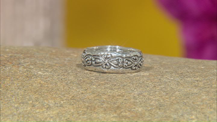 Silver "Prayer Changes Things II" Eternity Band Ring Video Thumbnail