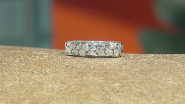 Silver "Intertwined Peace" Watermark Band Ring Video Thumbnail