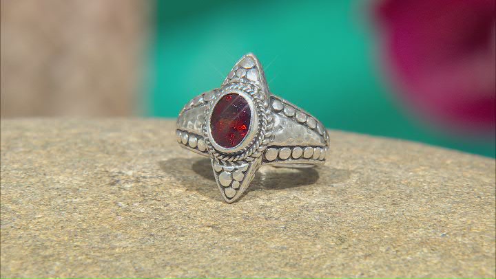 Red Madeira Citrine Silver Ring .97ct Video Thumbnail