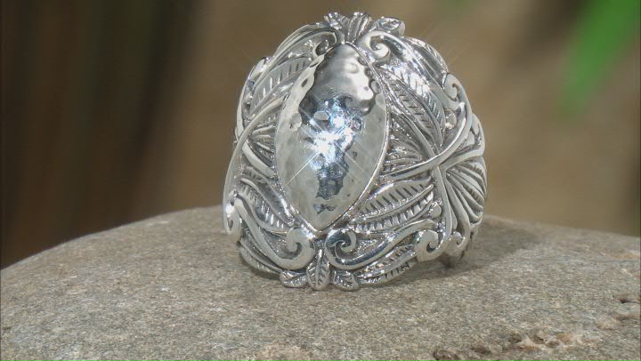 Sterling Silver "Peace Be Still" Statement Ring Video Thumbnail