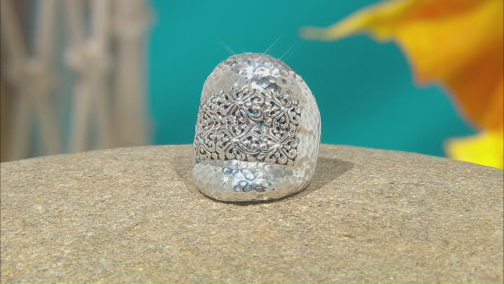 Sterling Silver Hammered Ring Video Thumbnail
