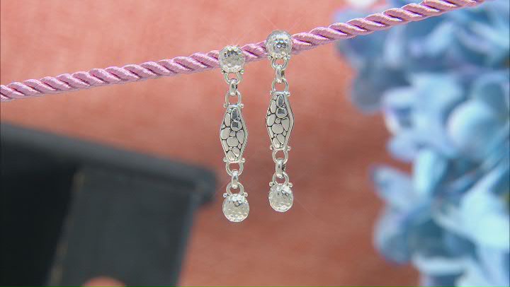 Silver Watermark & Hammered Earrings Video Thumbnail