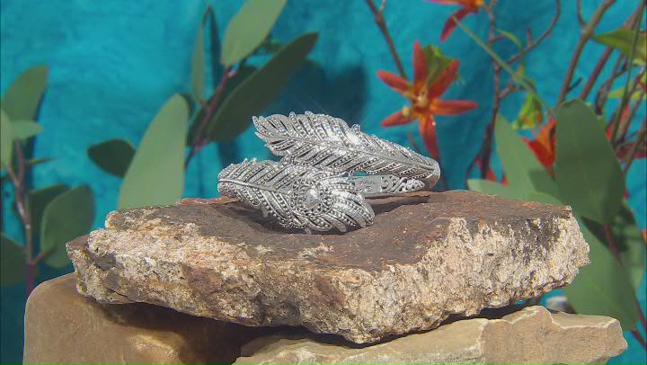 Sterling Silver Bypass Feather Bracelet Video Thumbnail