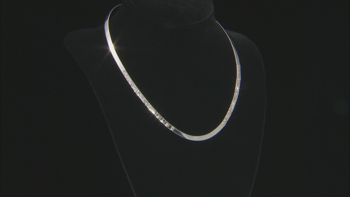 Silver And 18k Yellow Gold Over Silver Accent Collar Necklace Video Thumbnail