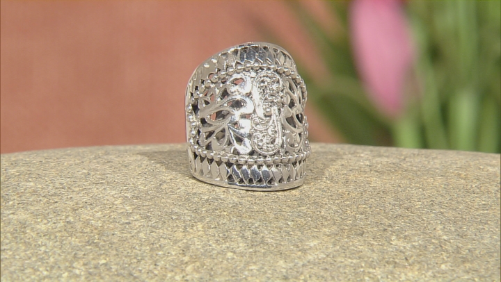 Sterling Silver Filigree Statement Ring Video Thumbnail