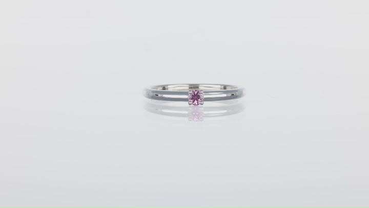 Pink Sapphire Rhodium Over 14k White Gold Ring 0.12ct Video Thumbnail