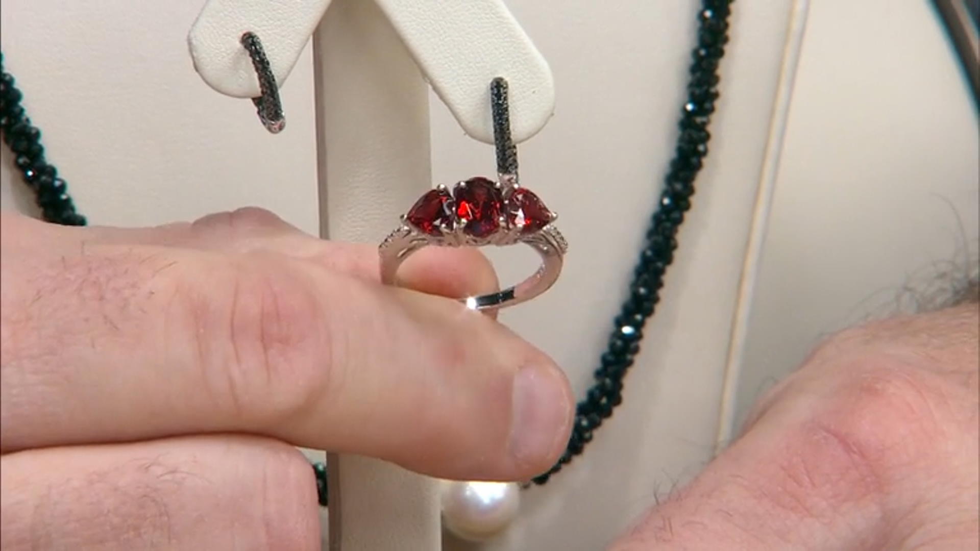 Red Garnet Rhodium Over Sterling Silver Ring 2.77ctw Video Thumbnail