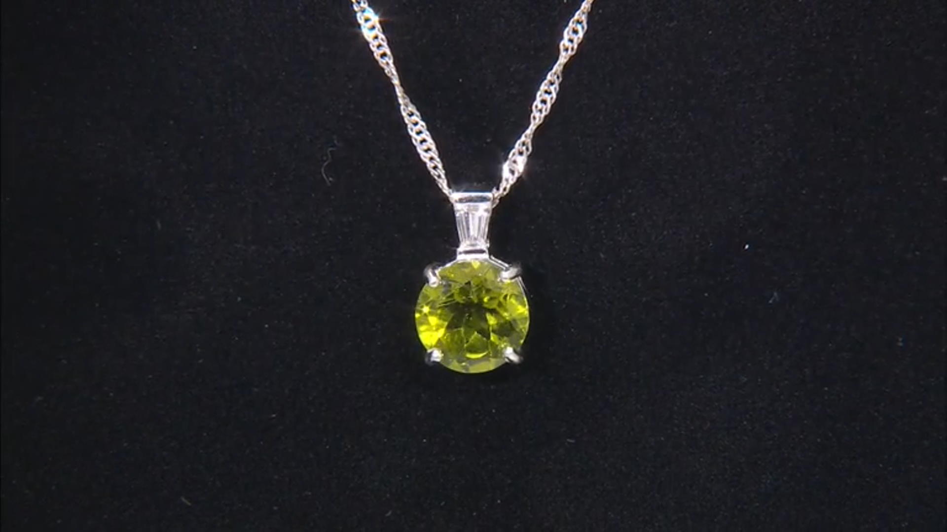 Green Peridot Rhodium Over Sterling Silver Pendant With Chain 2.59ctw Video Thumbnail